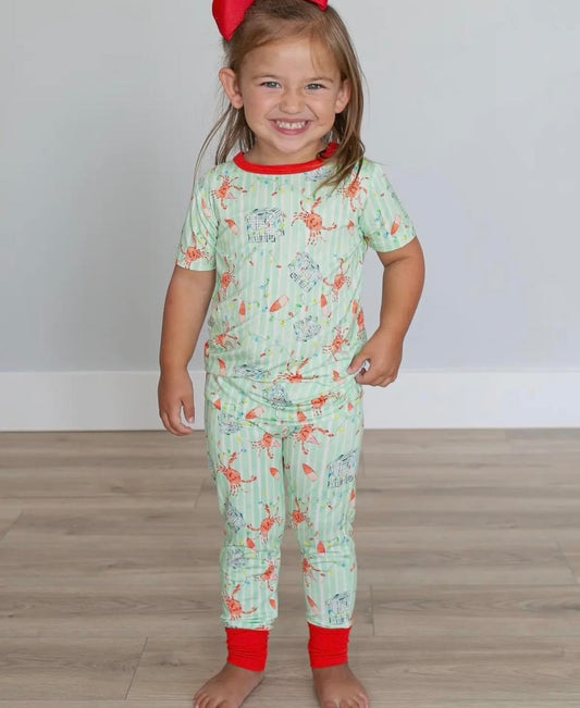 Crab Trap Two Piece Pajama Set