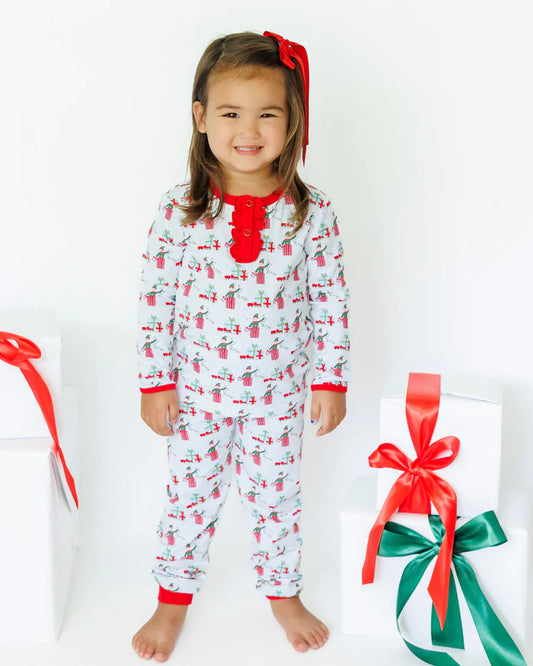 Santa's Helper Ruffle Pj Set