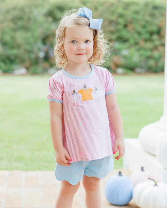 Pumpkin Scallop Short Set